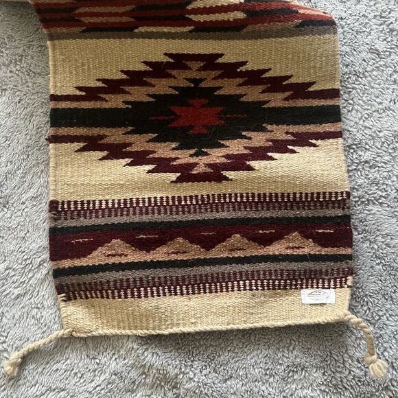 El Paso Saddle Blanket Co. Maya Modern Wool Table Runner Southwest  78.5”X15” - Picture 9 of 10